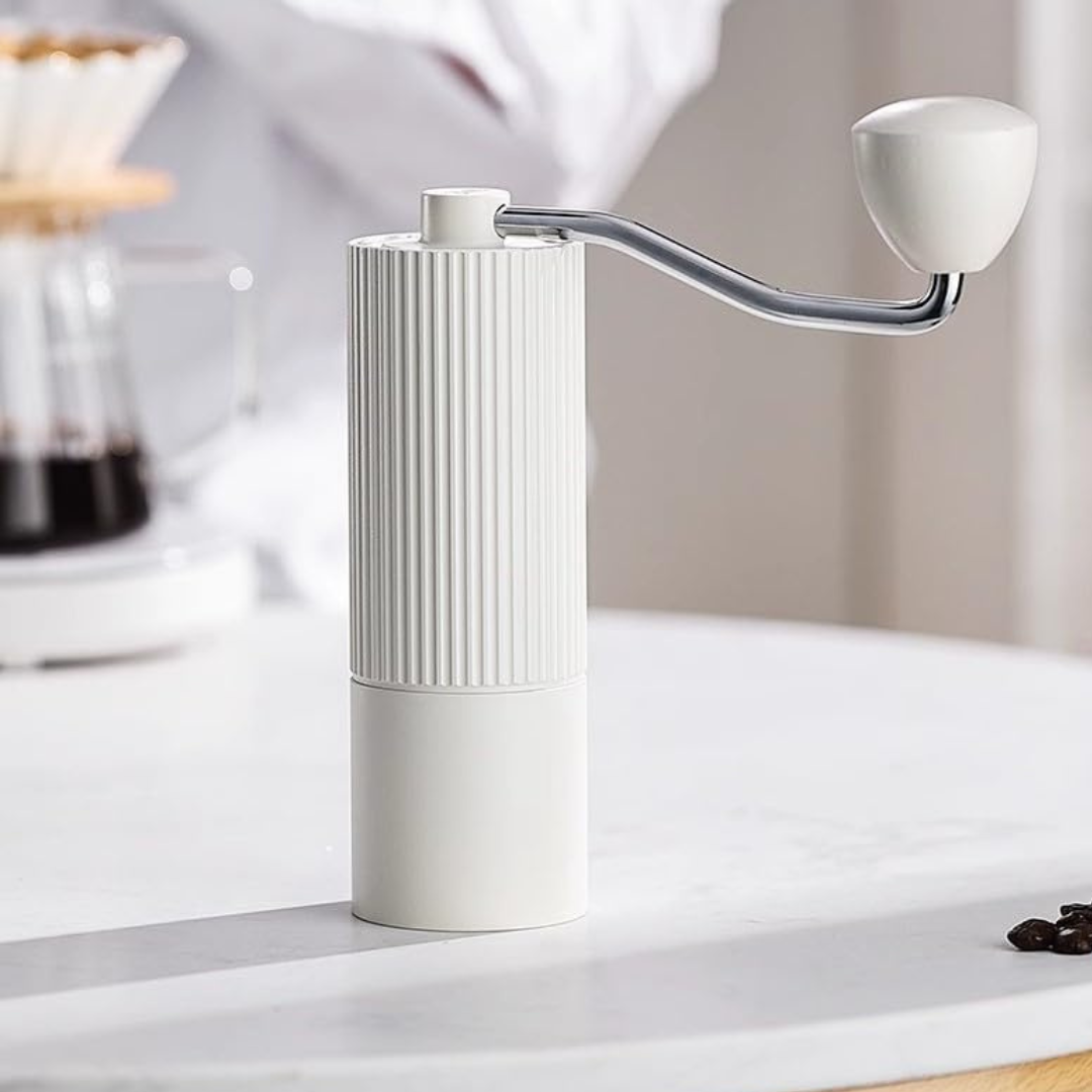 Molino para Café Profesional de Presicion en Acero Inoxidable Blanco