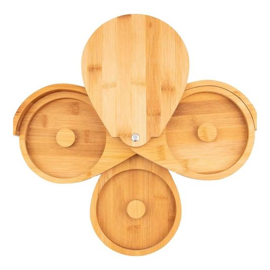 Bordeador de Copas Bambu de 3 Puestos para Bartender