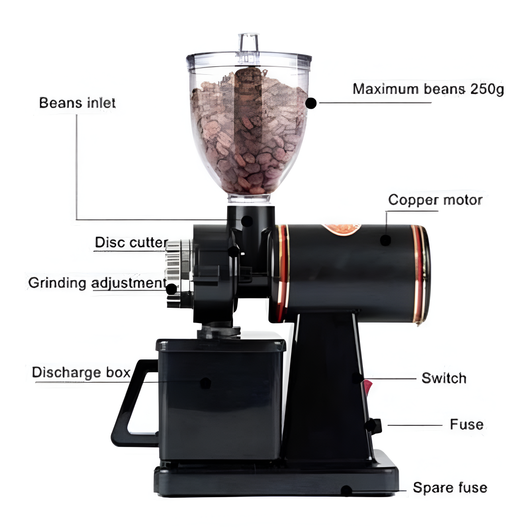 Molino Electrico de Café Tiipo Tolva Hogar y Negocios 250gr