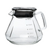Servidor Transparente Diamantado para Café 600ml Vidrio Borosilicato con Tapa