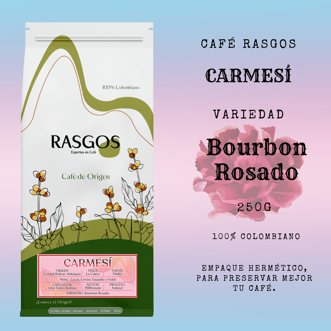 Café Especial Bourbon Rosado Natural 250gr | Carmesí 250gr - Ciudad Bolivar, Antioquia