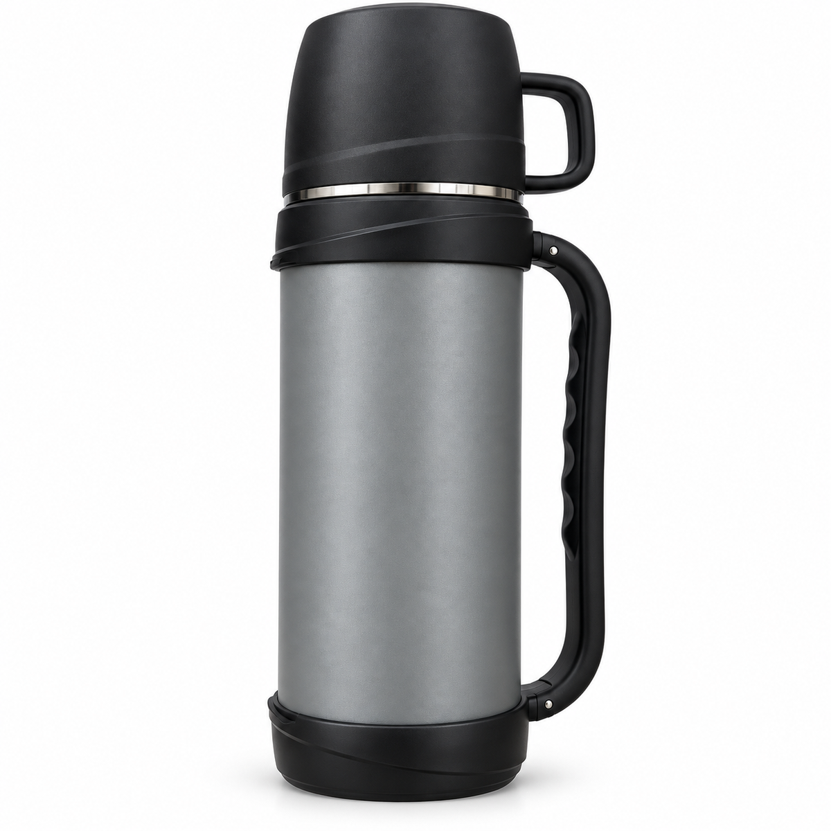 Termo Camping Acero Inoxidable Tapa Pocillo Gris 1.2 Litros
