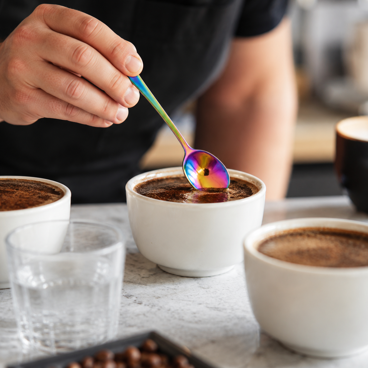Cuchara Tornasolada para Cafe Postres y Degustacion