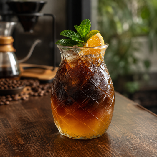 Vaso Piña Vidrio Borosilicato 480ML para Cold Brew y Bebidas Frías