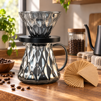 Kit Cafe V60 Diamante Server de Vidrio y Filtros