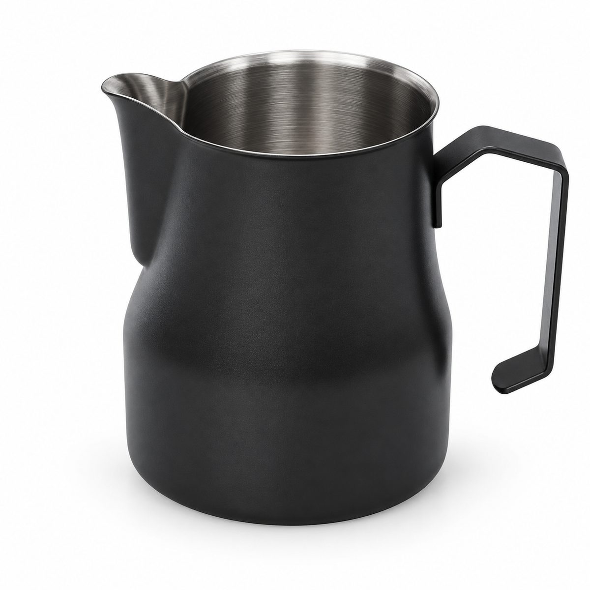 Jarra Cremadora Pitcher Negra Pico Redondo 350 ml para Latte Art