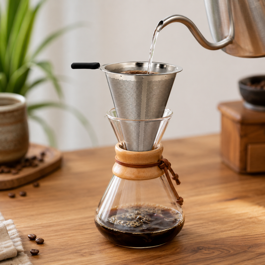 Filtro Acero Inoxidable para Chemex 3 Tazas Reutilizable