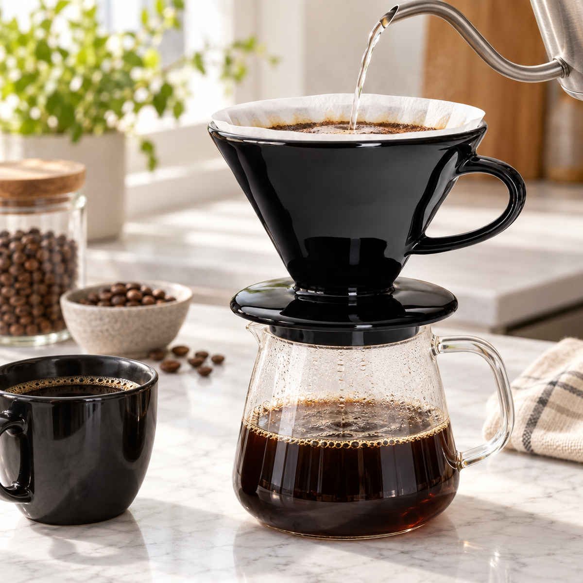 Cafetera Metodo V60 Ceramica 02 Negra