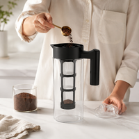 Cafetera Cold Brew 1.3L con Filtro Extraible para Cafe Frio y Te Helado