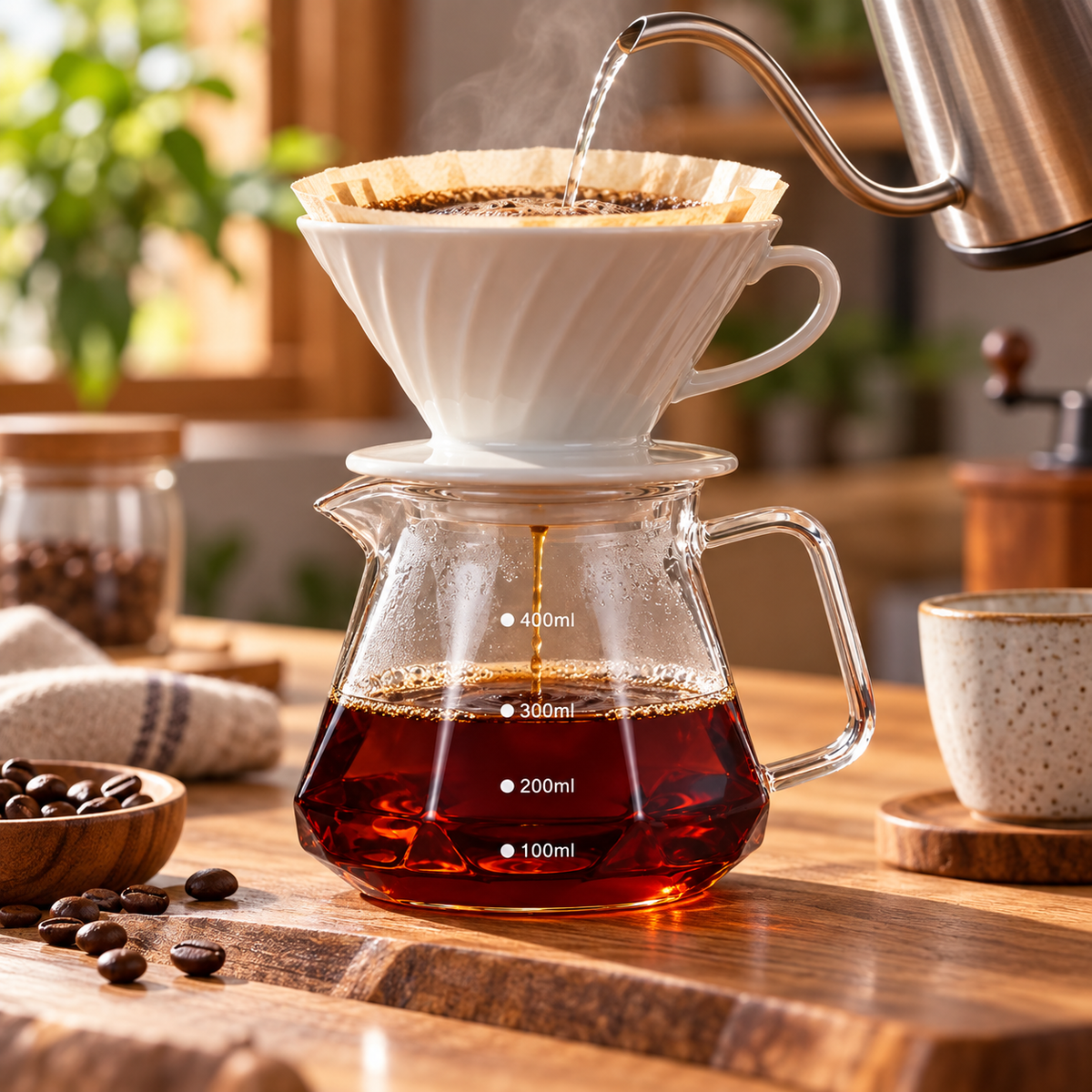 Jarra Server  para Cafe Diamante de Vidrio Borosilicato 400 ml