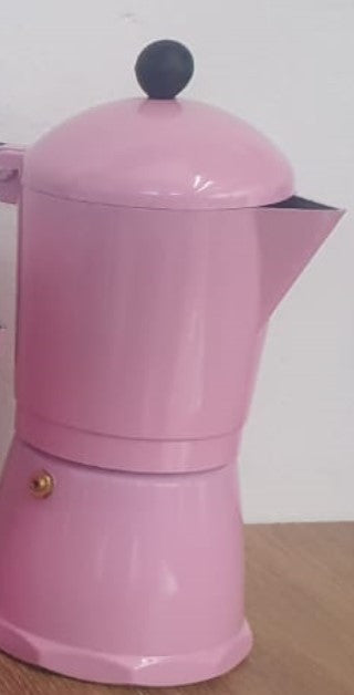 Cafetera Moka Rosa Tipo Espresso 6 Tazas 300ml