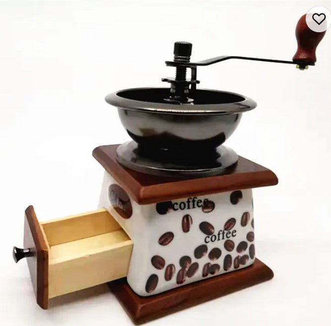 Moledor de Café en Madera y Porcelana Clásico