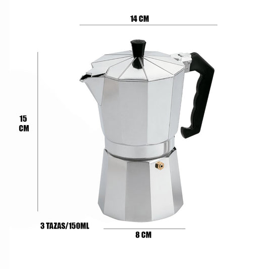 Cafetera Moka Italiana Colores 3 Tazas (150ml)