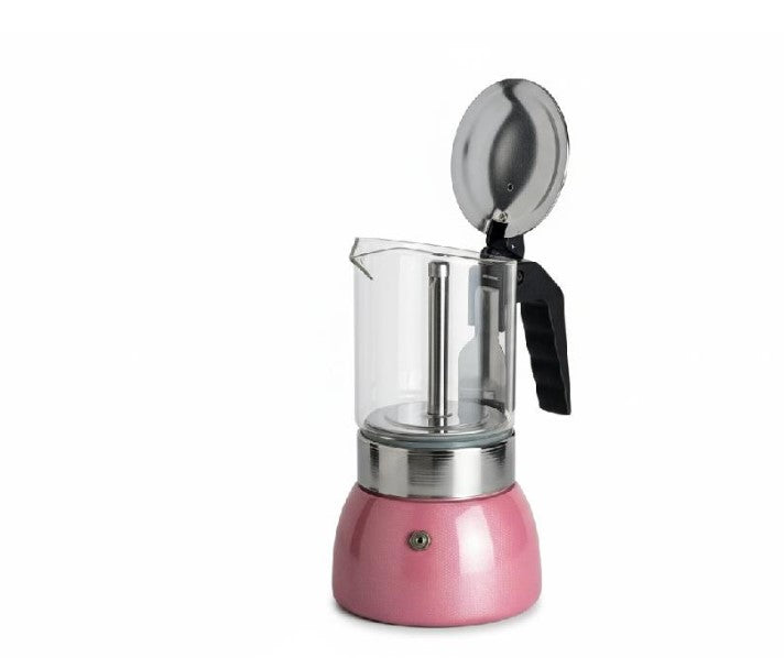 Cafetera Moka Rosa Tipo Espresso 6 Tazas 300ml