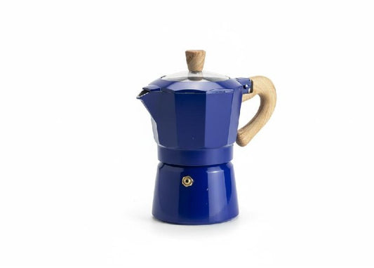 Moka Italiana con Mango en Madera 3 Tazas 150ml