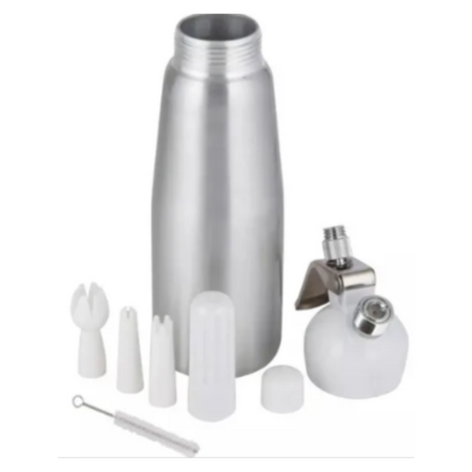 Chantillera Dispensador Sifón  500 ml  Incluye Cápsulas Cargadores para Crema Chantilly en Acero Inoxidable