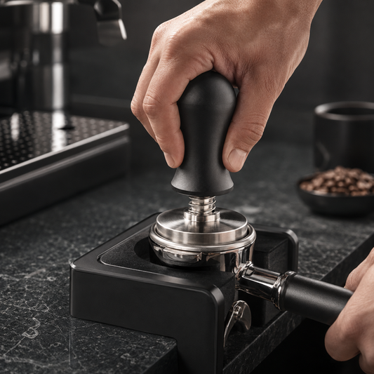 Tamper Pisador Cafe Maquina Espresso 49 mm con retorno interno