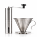 Kit Cafe Viajero Cafetera Dripper V60 con Molino Manual de Acero