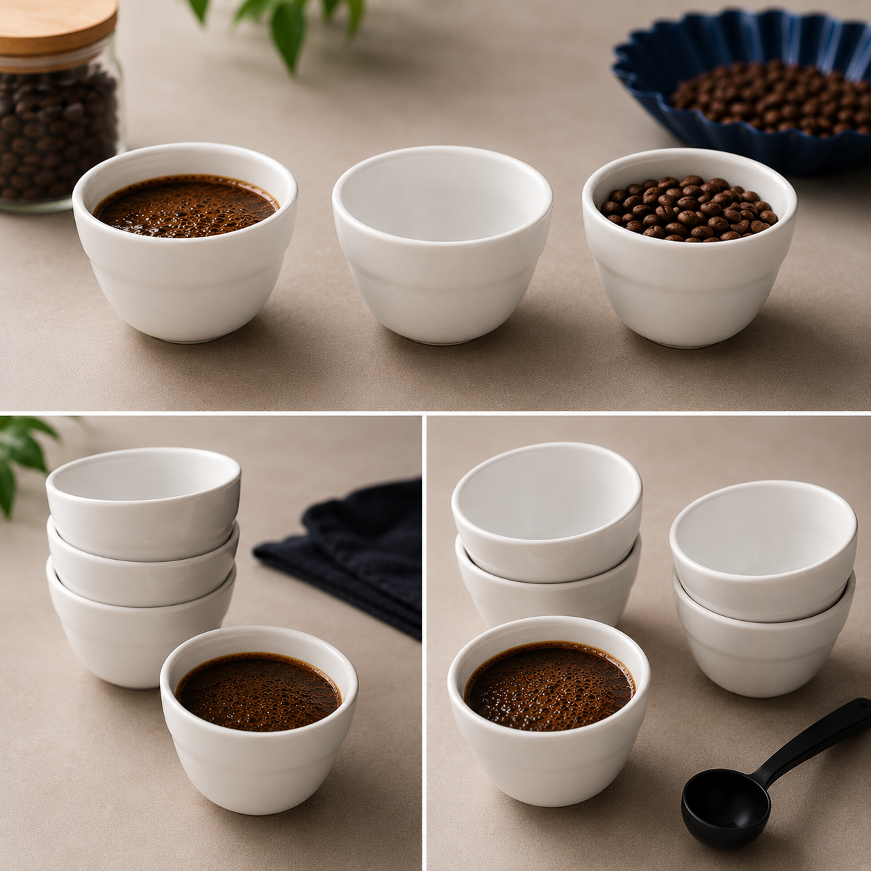 Pocillo Taza Catacion Cafe Material Ceramica Profesional para Triangulacion Cupping