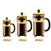 Cafetera de Embolo Prensa Francesa Dorada Disponible en 350ml-600ml-800ml
