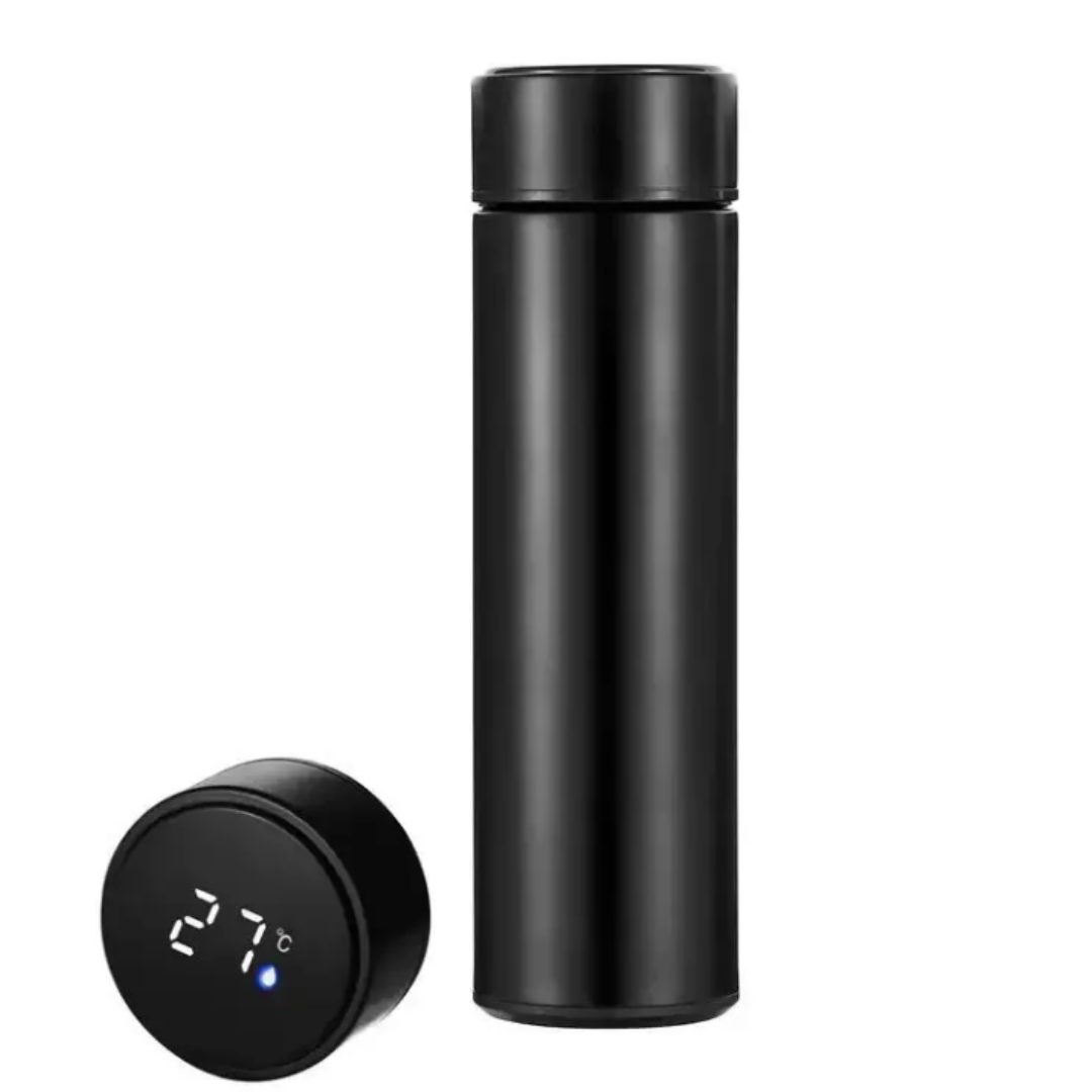 Termo Negro con Termometro Inteligente y Pantalla Digital 500ml