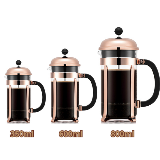 Cafetera de Embolo Prensa Francesa Bronce Disponible 350ml-600ml-800ml