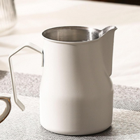 Taza Pitcher Blanca para Espumar Leche – Barismo Profesional 350 ml / 500 ml