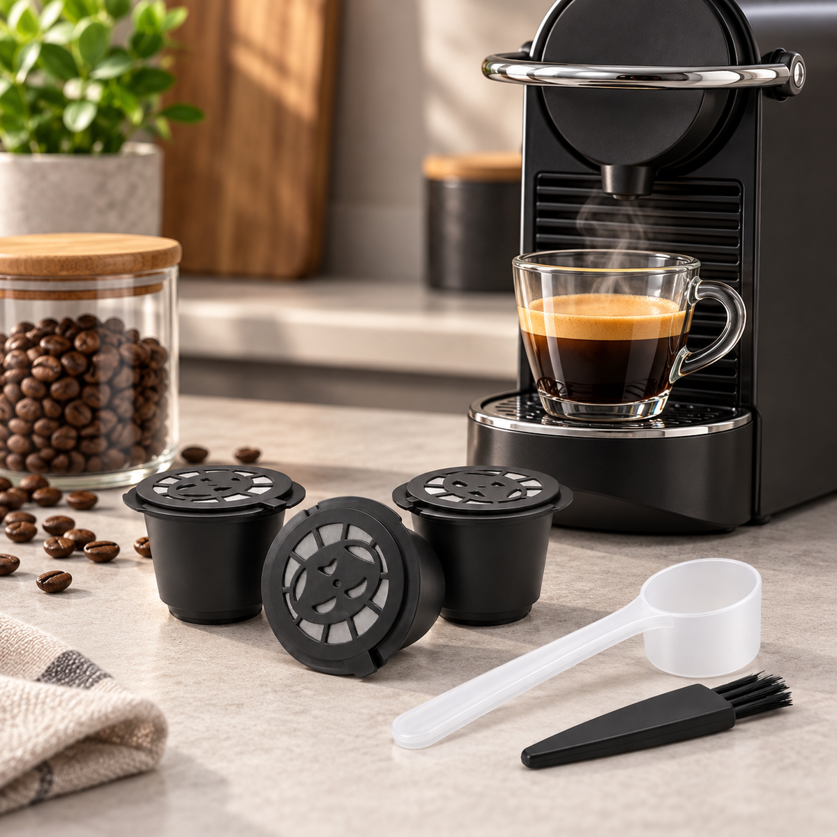 Capsulas Maquina Nespresso Reutilizables x3 | Cafe Maquina Espresso