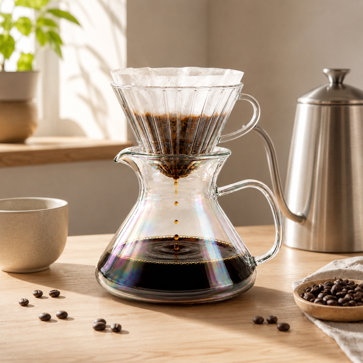 Jarra Server de Cafe Tornasol 600ml en Vidrio Borosilicato