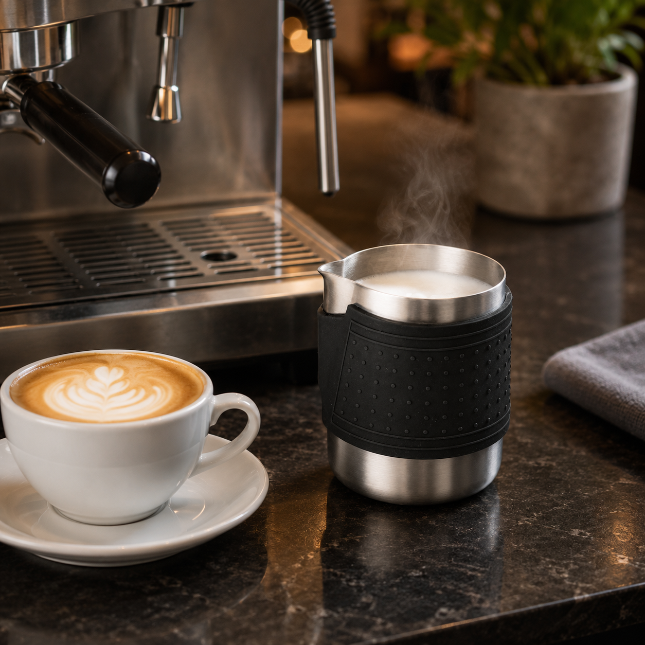 Jarra Cremadora Sin Mango 600ml para Leche y Latte Art