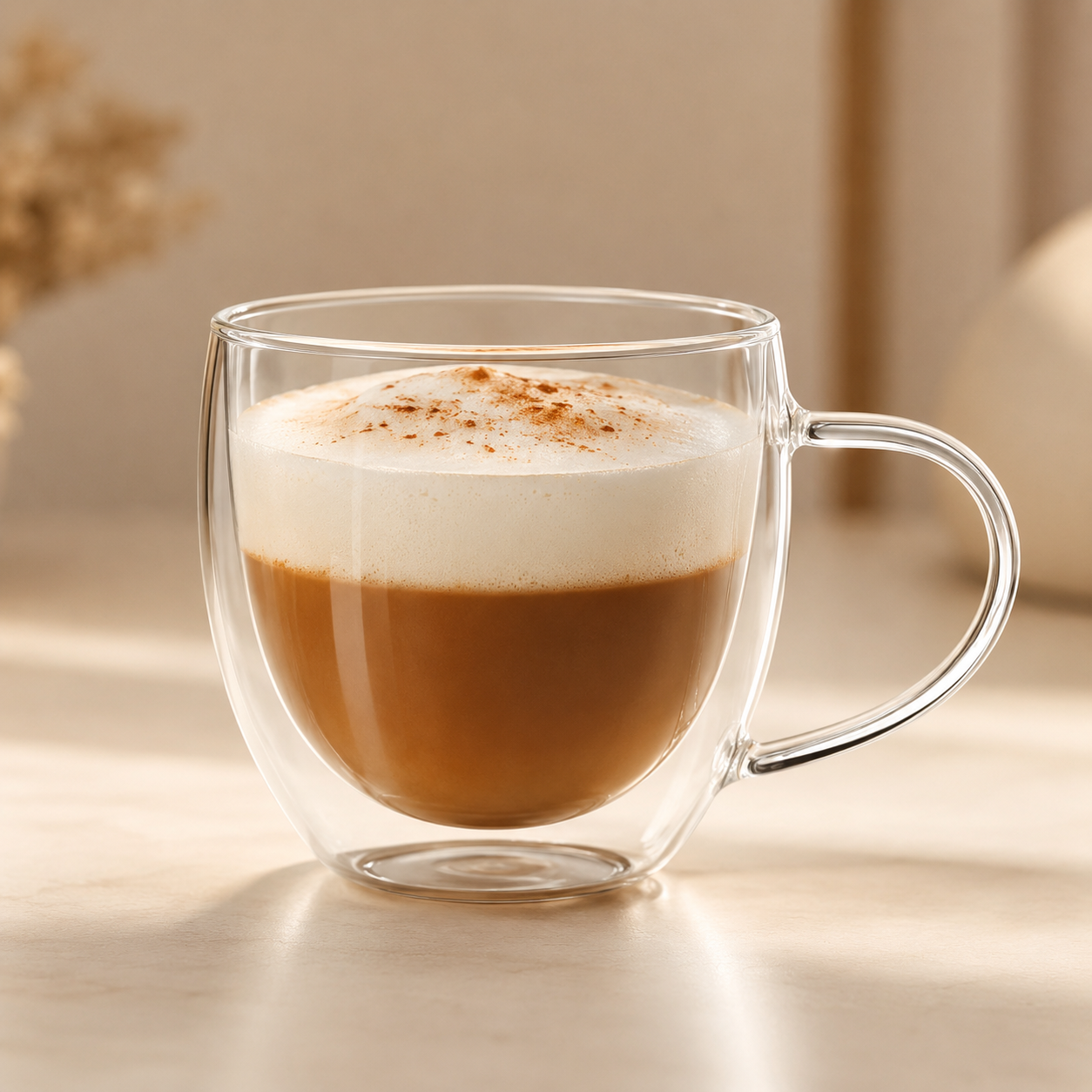 Pocillo Vaso Doble Pared 150ml para Cafe y Cappuccino