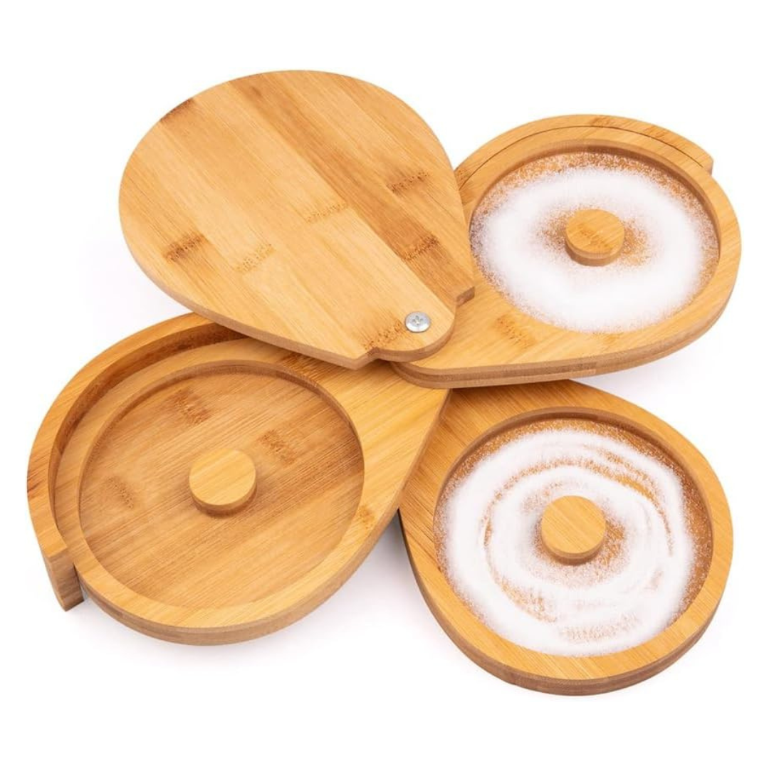 Bordeador de Copas Bambu de 3 Puestos para Bartender