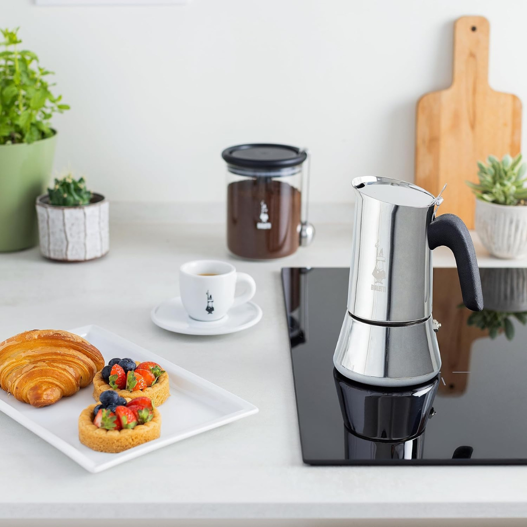 Bialetti Venus Cafetera Italiana 6Tazas Apta para Inducción Acero Inoxidable