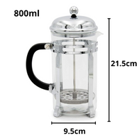 Cafetera Prensa Francesa Embolo Plata Disponible en 600ml - 800ml