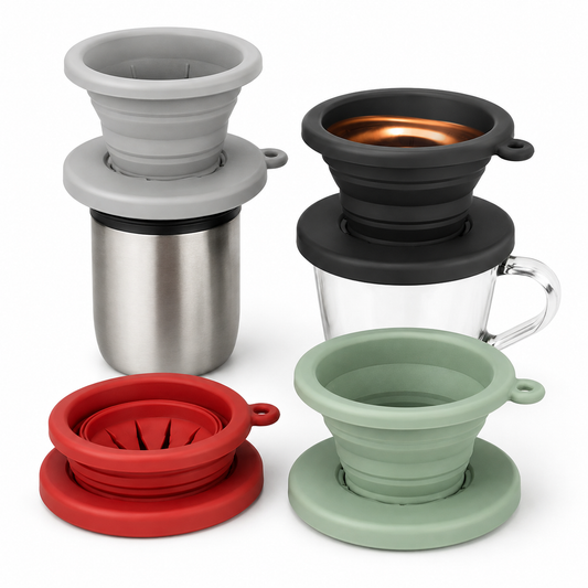 Dripper V60 Plegable de Cafe Tipo Origami Kalita y Timemore B75 para Viaje
