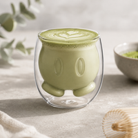 Vaso Transparente Doble Pared Cristal Vidrio | Pantalon Mickey 250 ml