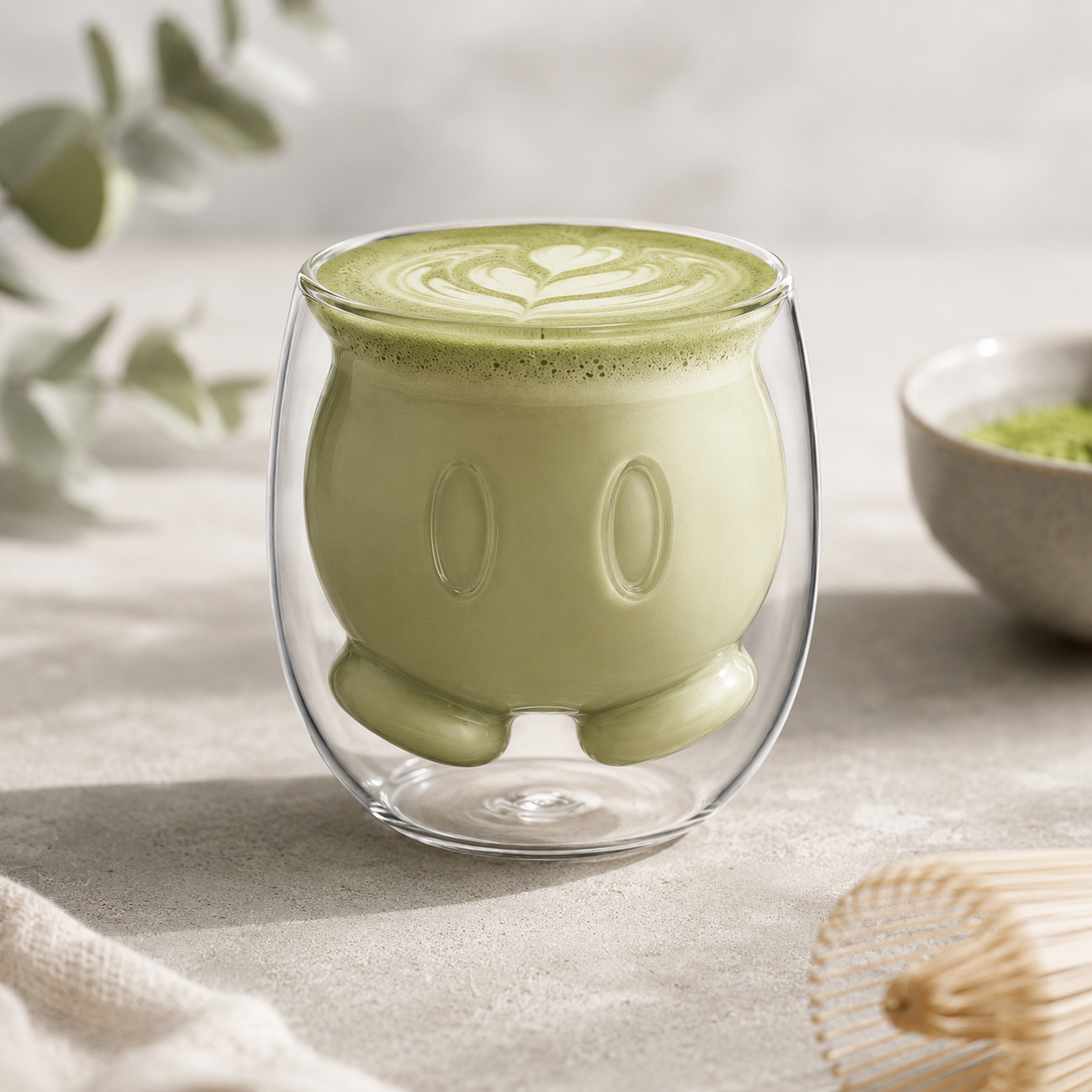 Vaso Transparente Doble Pared Cristal Vidrio | Pantalon Mickey 250 ml