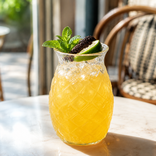 Vaso Piña Vidrio Borosilicato 480ML para Cold Brew y Bebidas Frías
