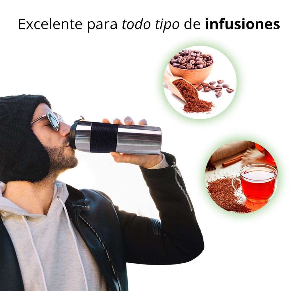 "Cafetera Portátil de Viaje": Ideal para aquellos que buscan una cafetera compacta que puedan llevar consigo mientras viajan.