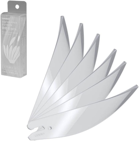 Hario SUIREN Ribs-6 Juego de 6 Piezas para Repuesto Multicolor