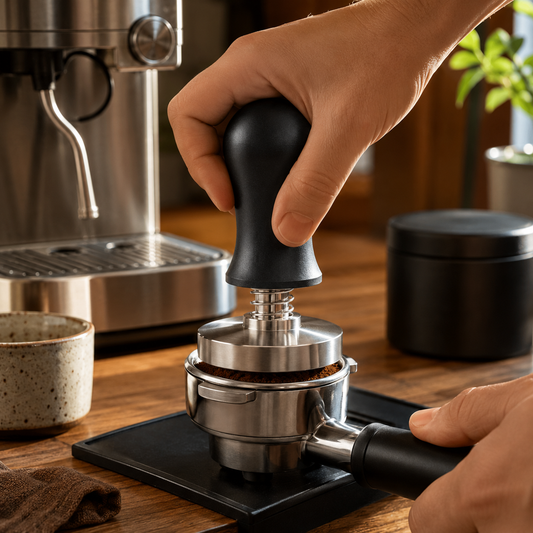 Tamper Pisador Cafe Maquina Espresso 49 mm con retorno interno