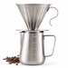 Kit Cafetera Tipo V60 en Acero Inoxidable + Jarra Server Resistente | Ideal para Viajar