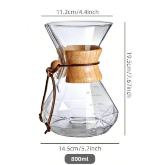 Cafetera Percoladora Pour Over Diamante 600ml