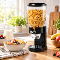 Dispensador de Cereales Individual Negro con Dosificador