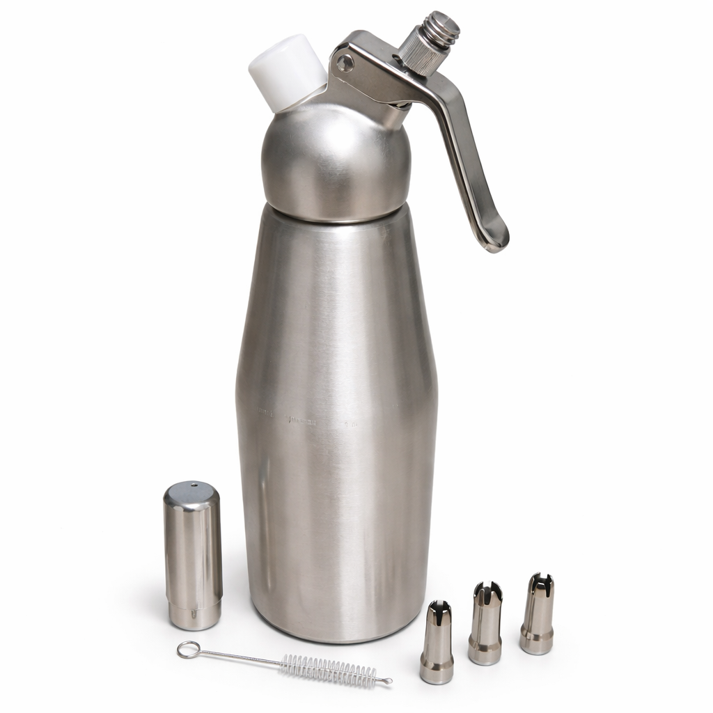 Sifon Dispensador Crema Chantilly 1 Litro en Acero Inoxidable