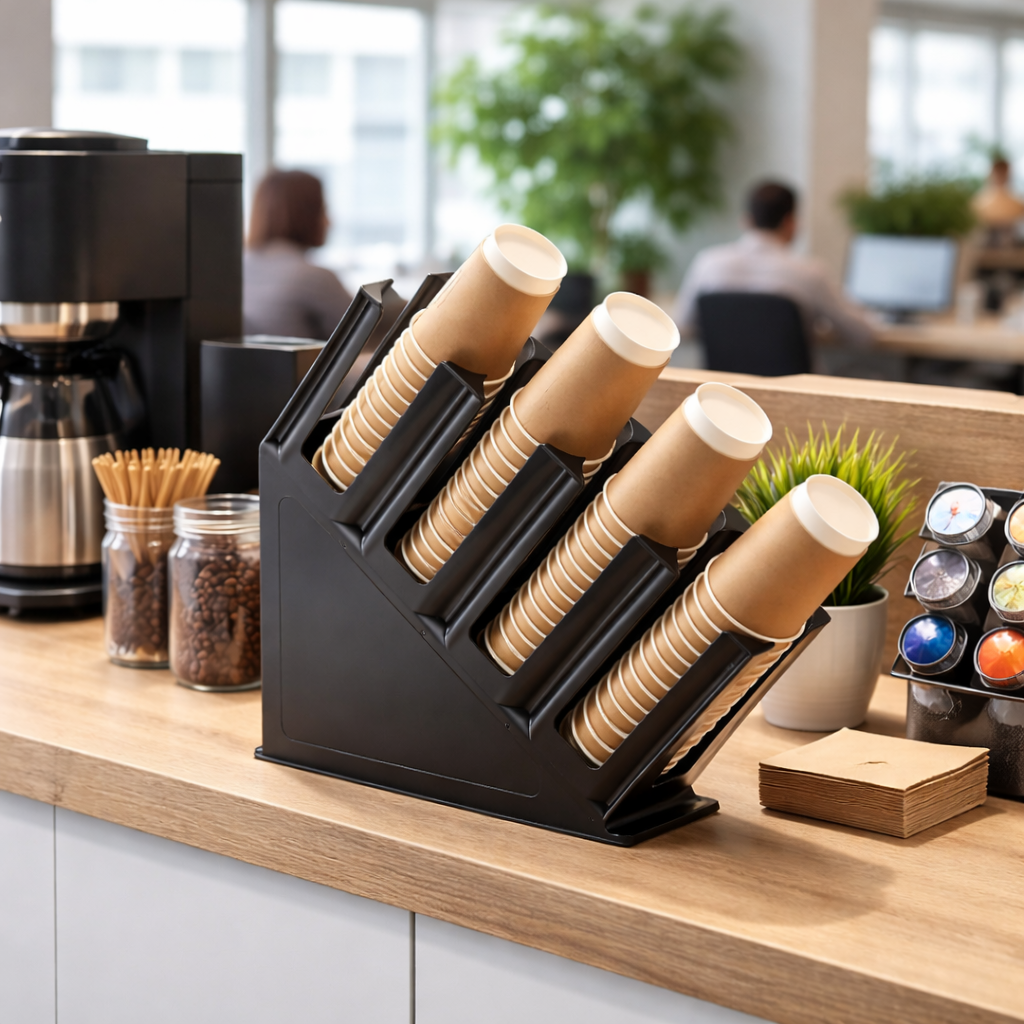 Dispensador Organizador de Vasos Desechables para Café