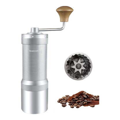 Moledor para Café Profesional Plateado NewlukPro Ajustable Exterior de Exactitud