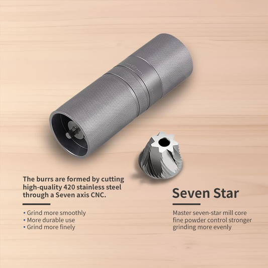 Molino Manual para Café con Ajuste Externo de Hasta 60 Niveles 30g