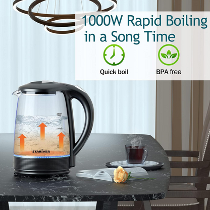 Hervidor Eléctrico Stariver para Catación de 2 L con Apagado Automático.