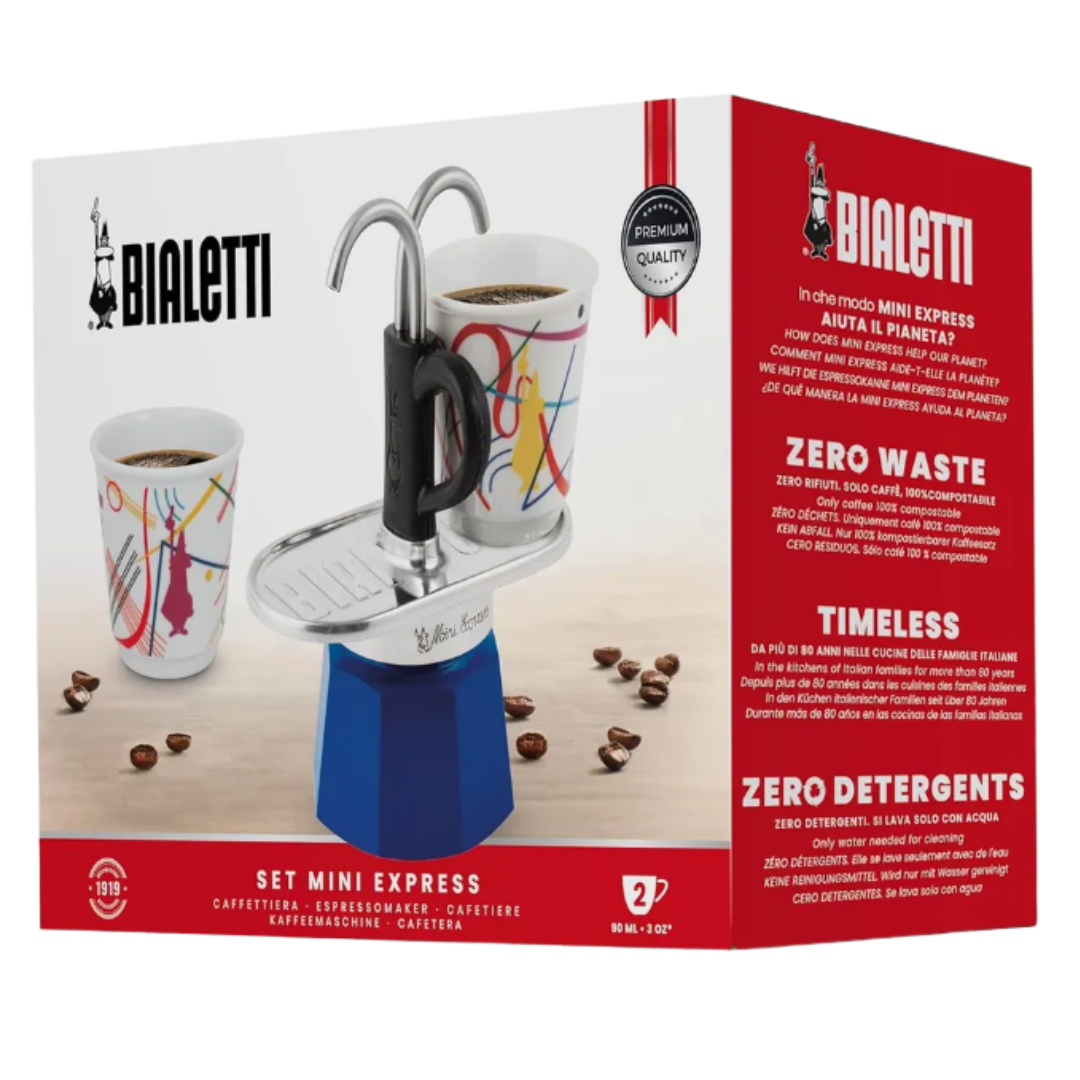 Cafetera Bialetti Mini Espress Kandinsky Azul 2 Tazas